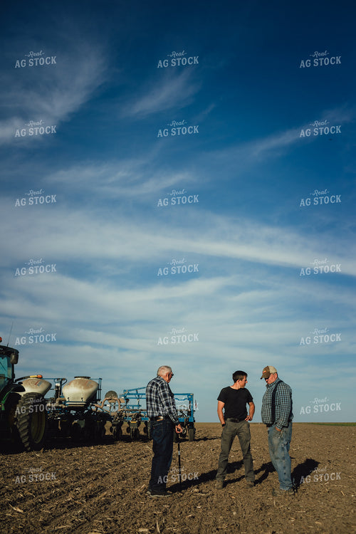 3 Generations of Farmers in Field at Planting 4220