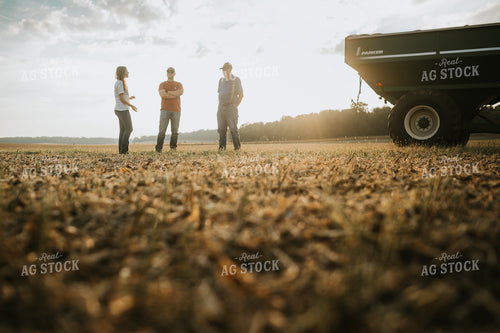 Farmers Talking During Soybean Harvest 4834