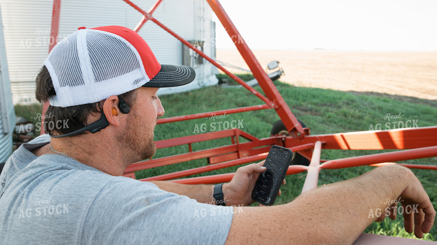 Farmer Using Phone 26086
