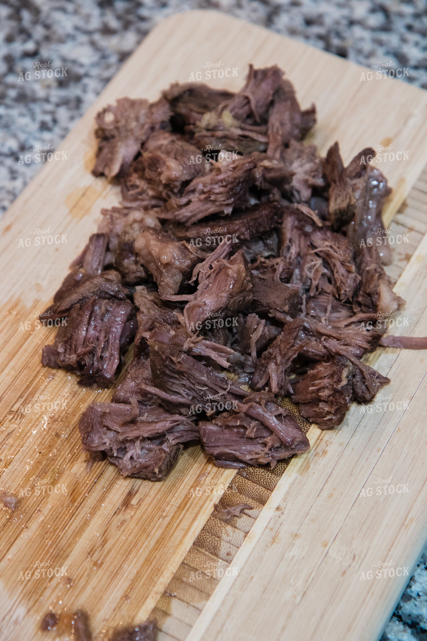 Shredded Beef on Cutting Board 67333
