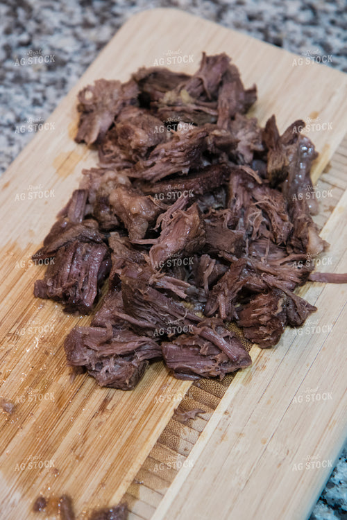 Shredded Beef on Cutting Board 67333