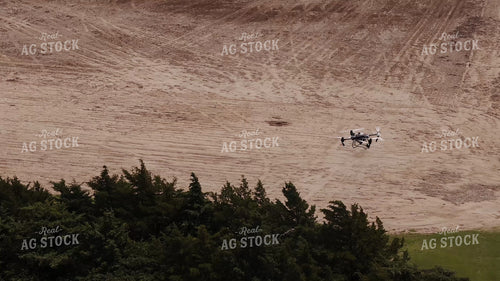 Drone Sprayer Spraying Bag Worms in Evergreens  239288