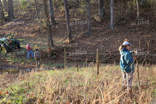 Putting Up Barbed Wire Fence 52279