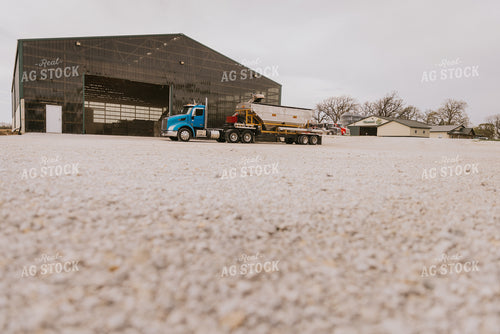 Truck Sits Outside Dry Feed Storage Shed 7518