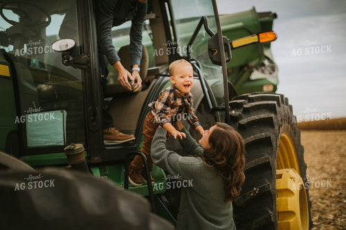 Farm Kid Exiting Tractor 6668
