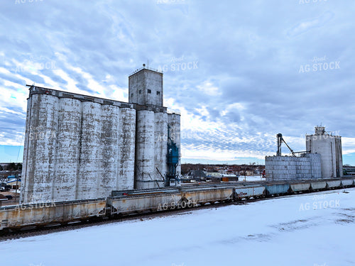 Grain Terminal Alongside Train Tracks 239132