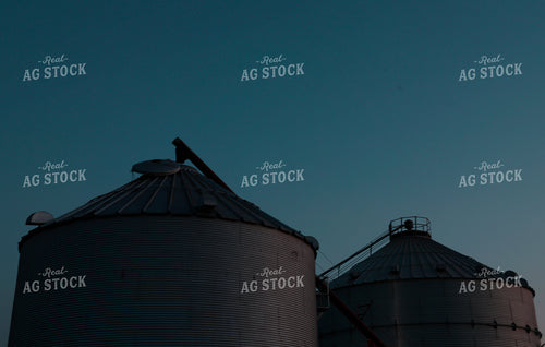 Grain Bins at Night 129163