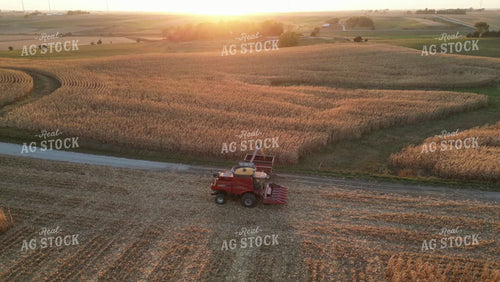 Aerial of Corn Harvest 268052