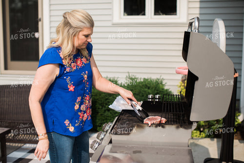 Farm Wife Grilling Steak 4414