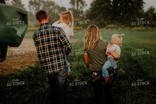 Farm Family Going for a Ride at Harvest 9281