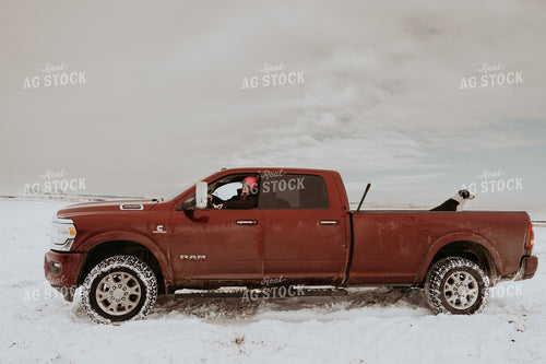 Female Rancher Driving Truck 61198