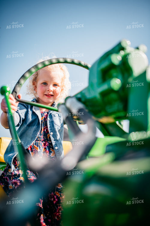 Farm Kid Driving Tractor 56578
