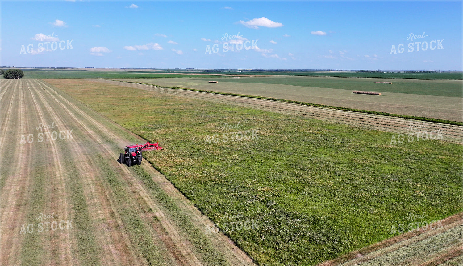 Aerial of Cutting Hay 141628