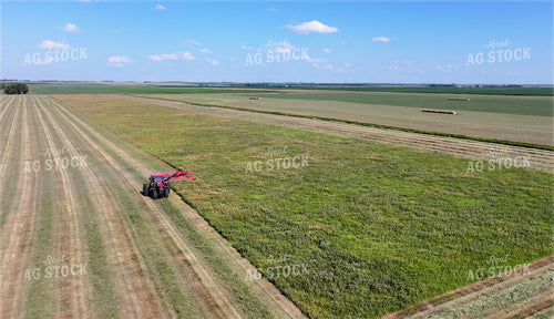 Aerial of Cutting Hay 141628
