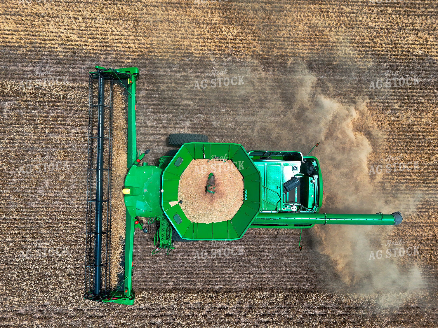 Aerial of Harvesting Wheat 239607