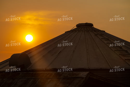 Sunset Over Grain Bins 279022