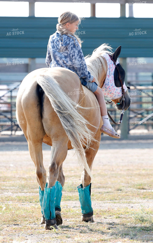 Kid Riding Horse 141693