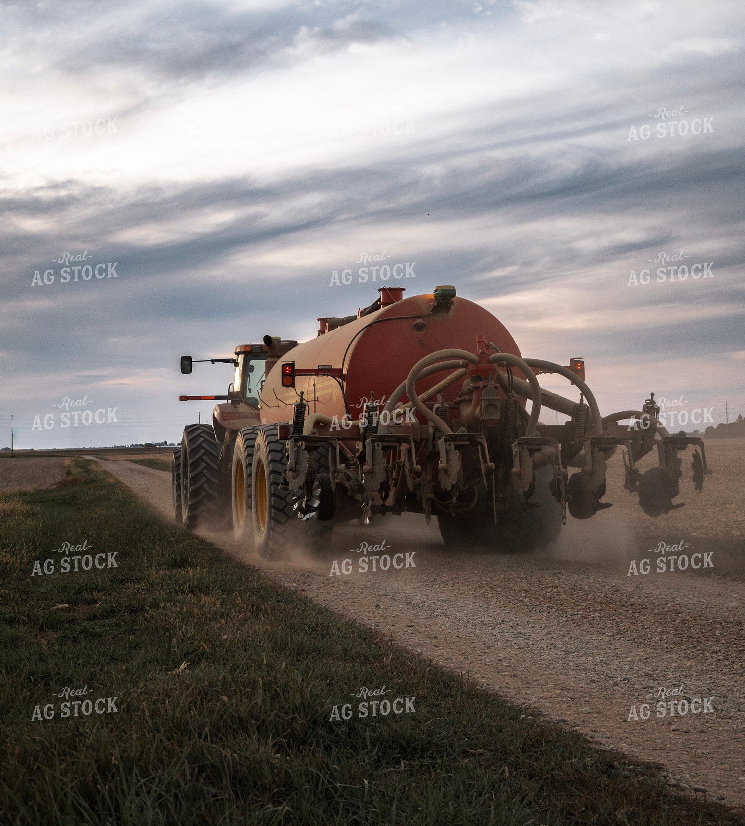 Manure Spreader Traveling on Road 289042