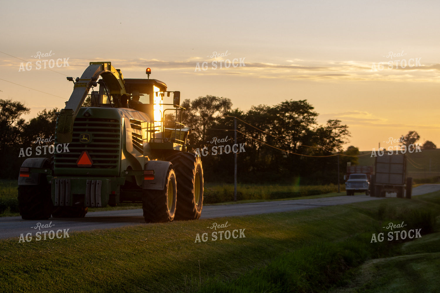 Silage Harvestor Driving on the Road 214053