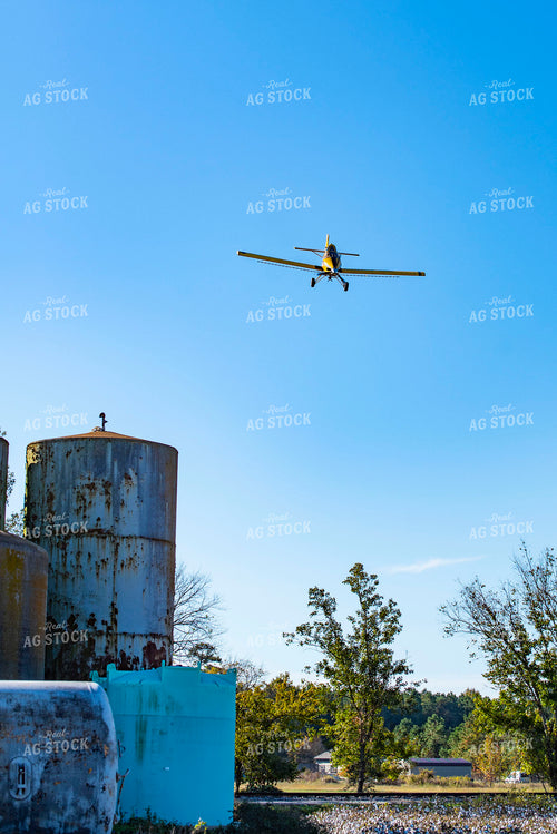 Crop Duster Spraying Cotton Field 136246