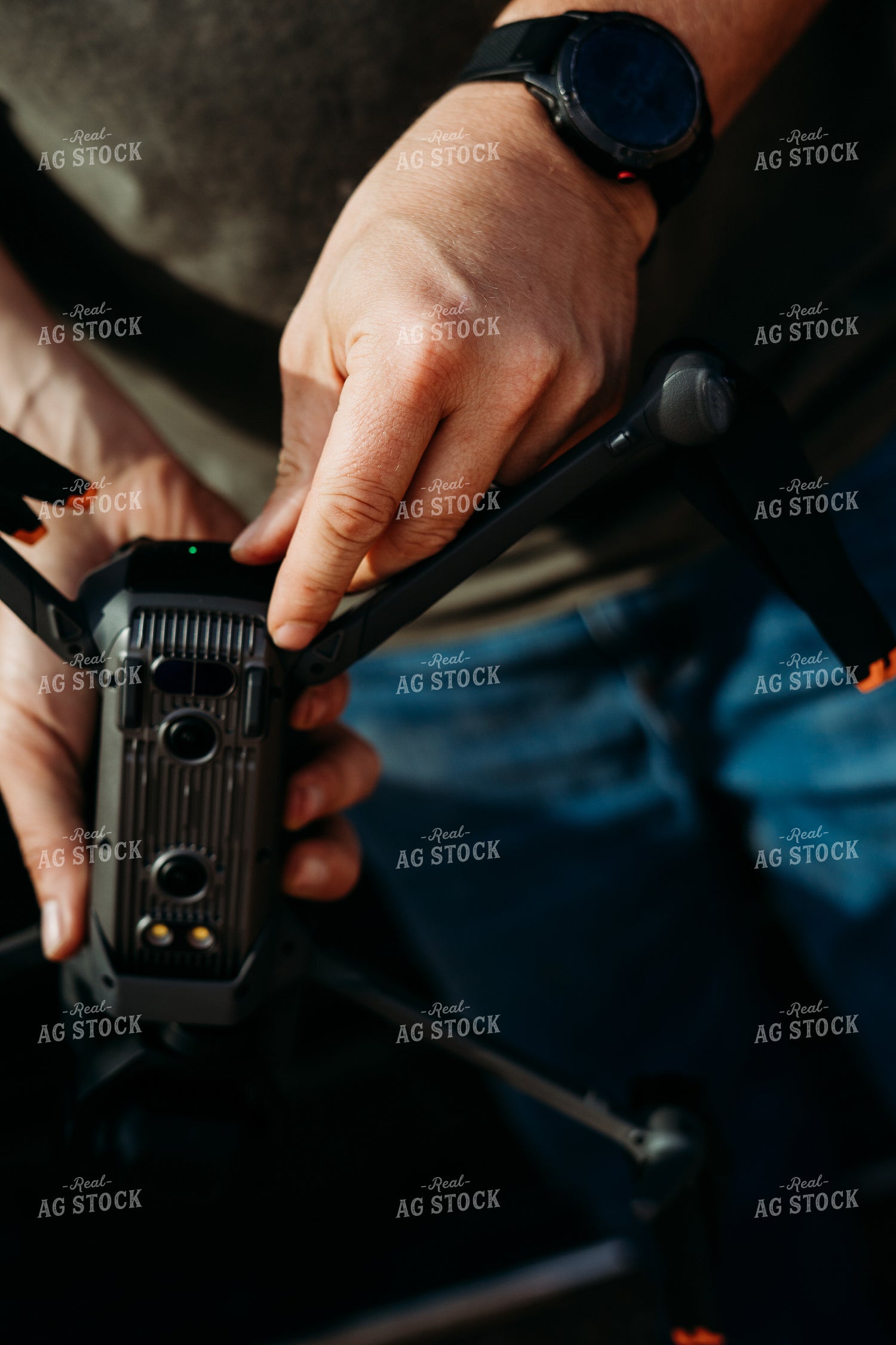 Farmer Holding Drone 196325