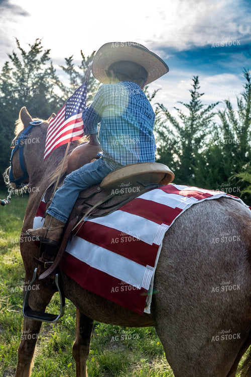 Farm Kid on Horseback 65062