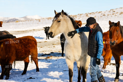Female Rancher with Horse 163042