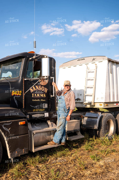 Farmer with Semi Truck 115886