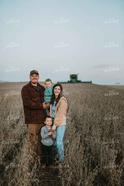 Farm Family in Soybean Field 6761