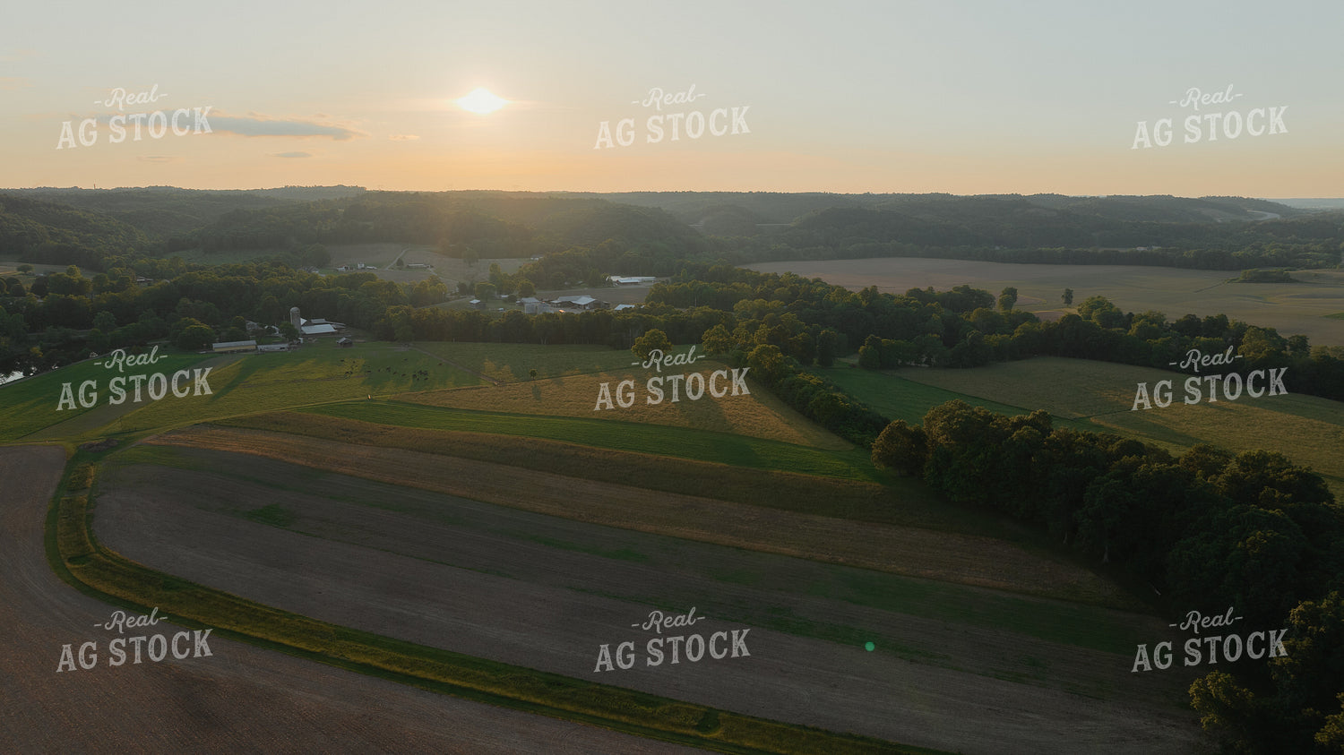 Aerial of Farm and Rural Landscape 52998