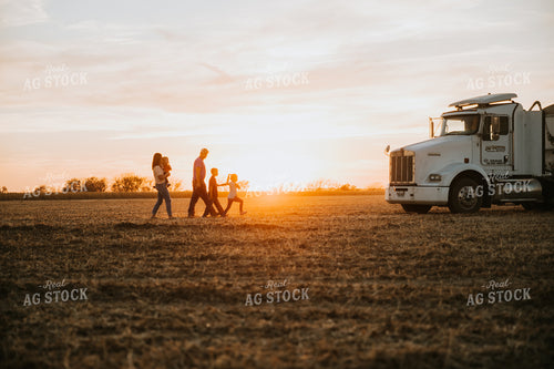 Farm Family in Soybean Field 7008