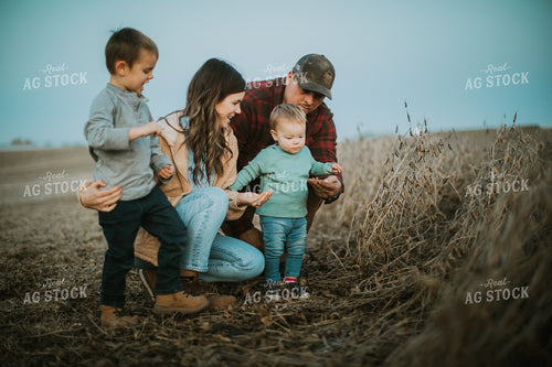 Farm Family in Soybean Field 6778