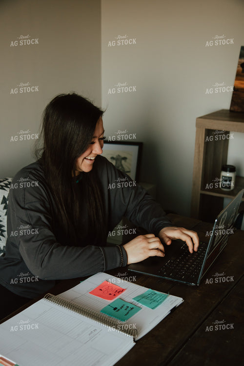 Female Farmer on Computer 67671