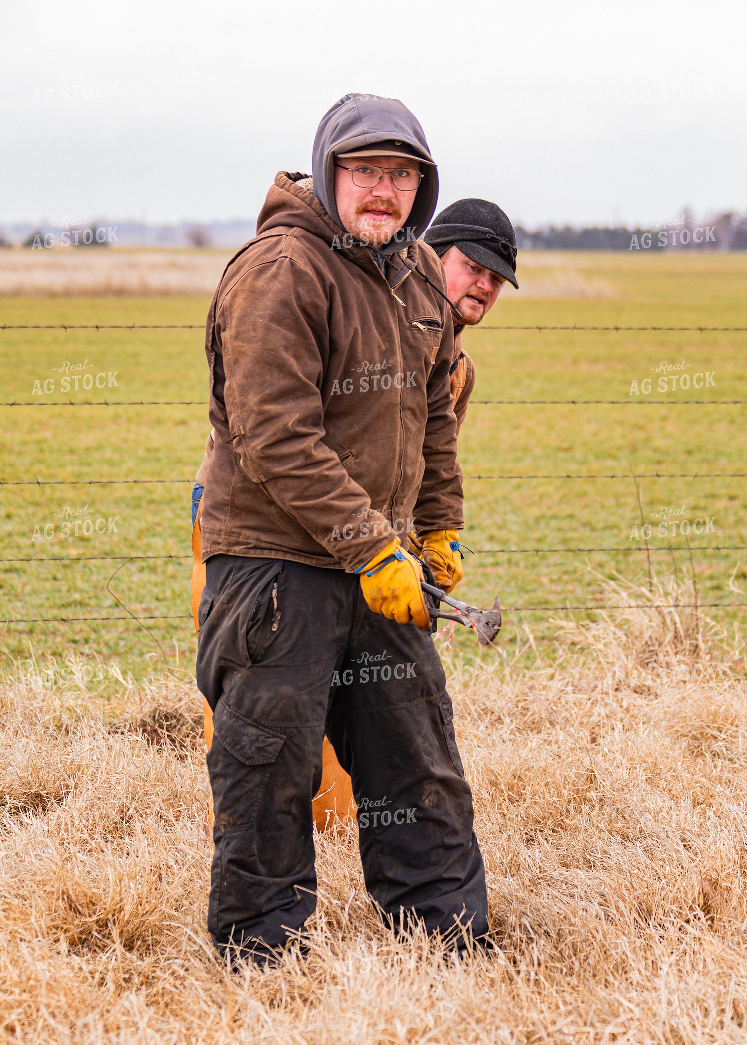 Ranchers Fixing Fence 231076