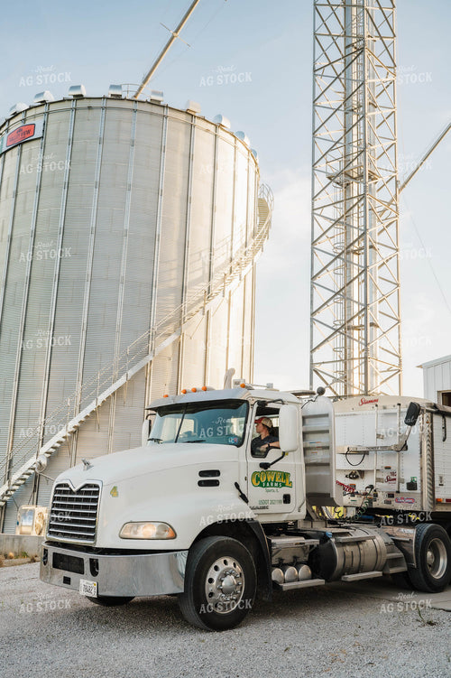 Female Farmer Driving Semi 115292