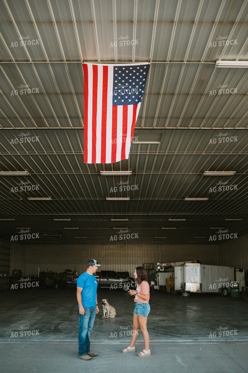 Farmer Talking to Wife in Farm Shop 6211