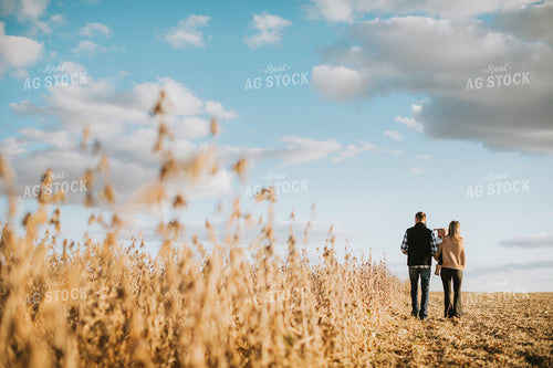Farm Family in Soybean Field 6874