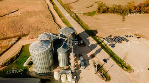 Rural Harvest Scene with On Farm Storage 9524