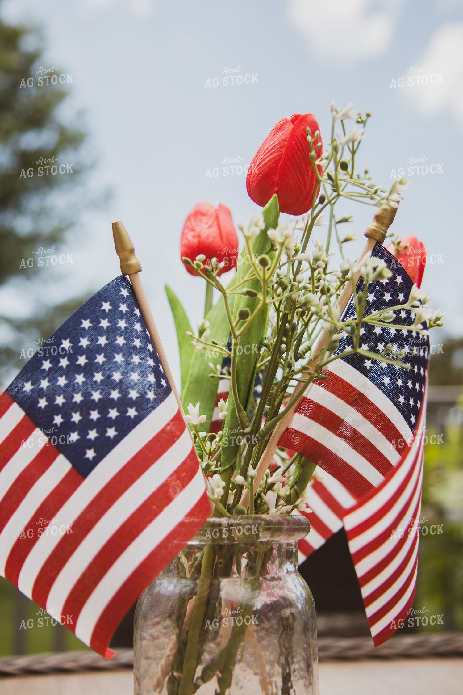 Vase with American Flag 67937