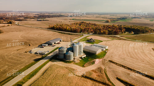Rural Harvest Scene with On Farm Storage 9523