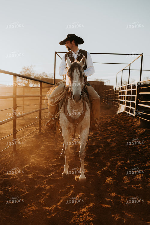 Cowboy on Horseback 61190