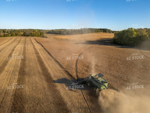 Aerial of Soybean Harvest 115451
