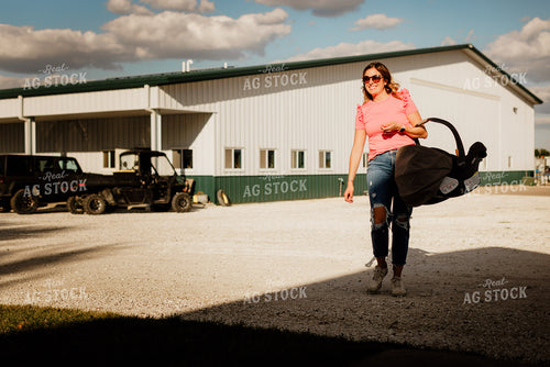 Farm Wife Carrying Baby 9359