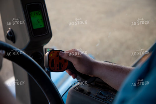 Farmer Driving Combine 208022