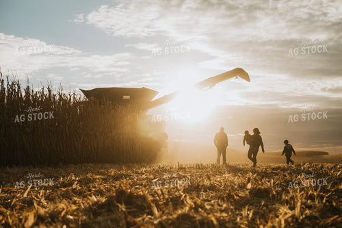 Farm Family in Corn Field 6946
