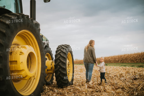 Farmer and Farm Kid in Field 6688
