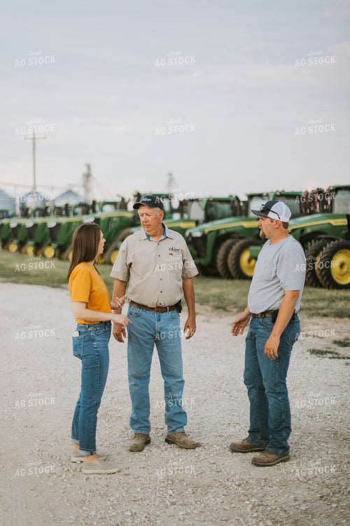Farmers Talking by Tractors 7781