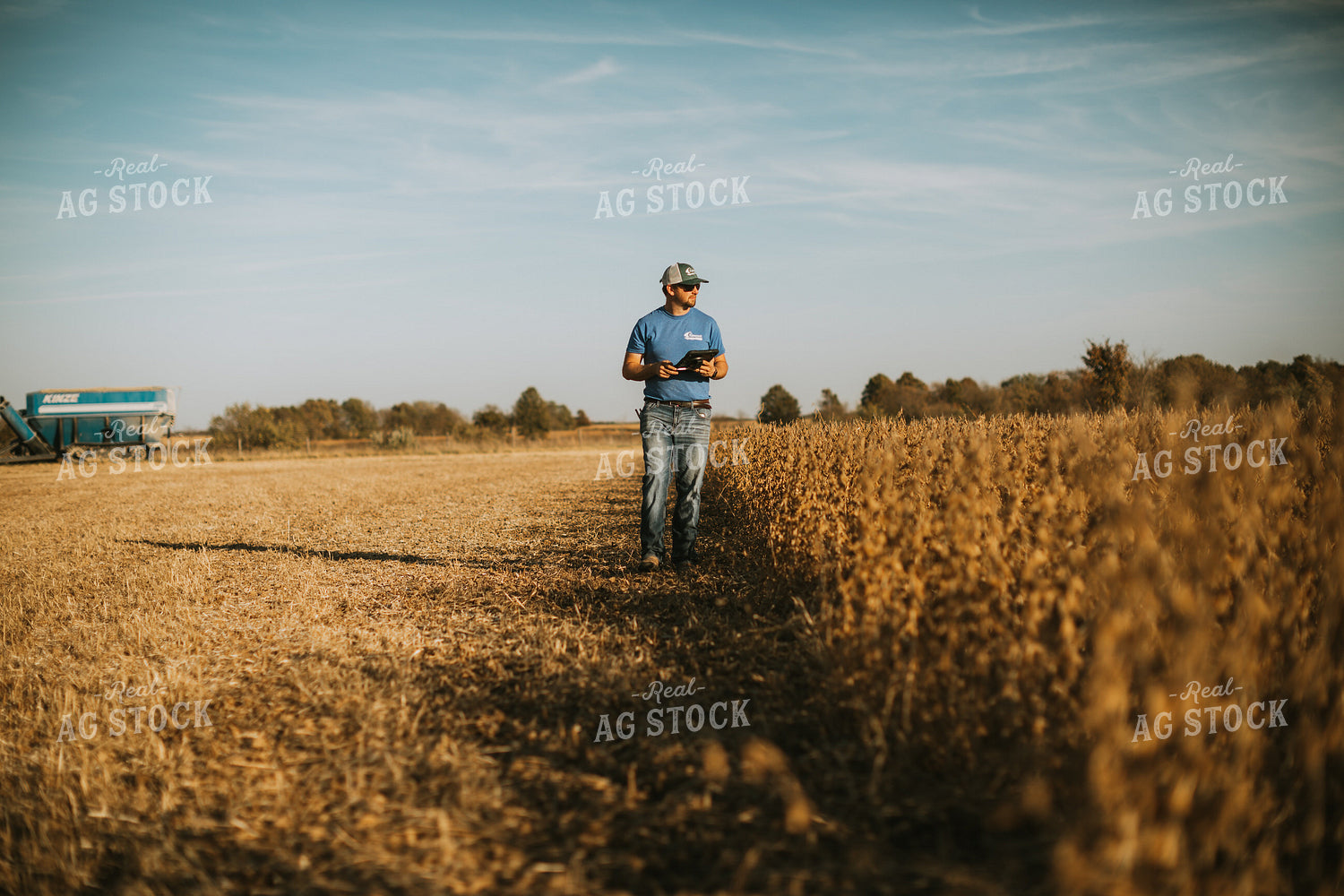 Farmer in Field with Tablet 7171