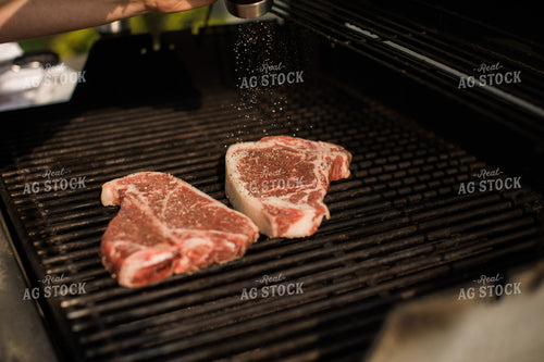 Farm Wife Grilling Steak 4416