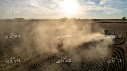 Aerial of Soybean Harvest 65972
